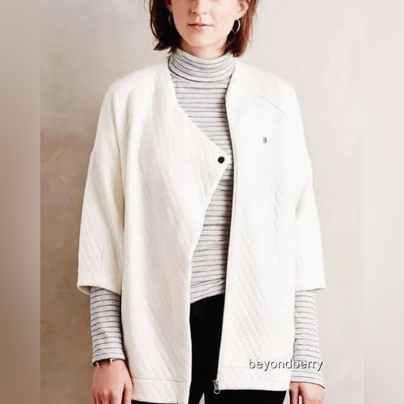 Anthropologie Bella Luxe / quilted jacket / XS / bracelet length sleeve - Picture 1 of 8